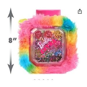 Barbie faux fur makeup purse